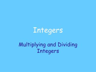 Integers