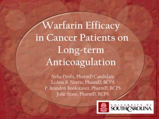 Warfarin Efficacy in Cancer Patients on Long-term Anticoagulation