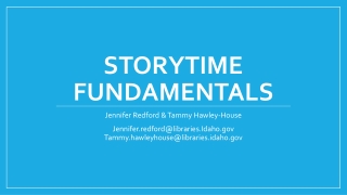 Storytime Fundamentals