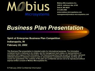 Business Plan Presentation