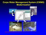 Corps Water Management System CWMS Modernization