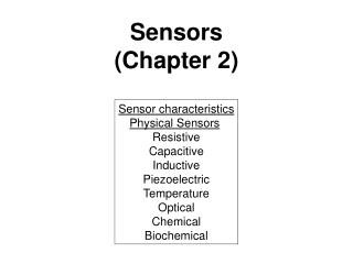 Sensors (Chapter 2)
