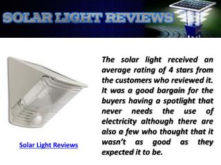 Solar Light Reviews