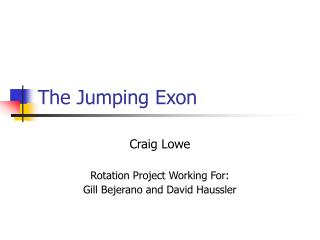 The Jumping Exon