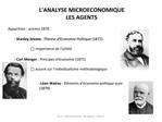 LANALYSE MICROECONOMIQUE LES AGENTS