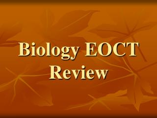 Biology EOCT Review