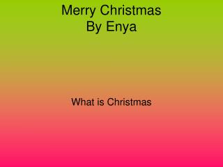 Merry Christmas By Enya