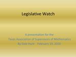 Legislative Watch