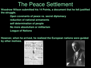 The Peace Settlement