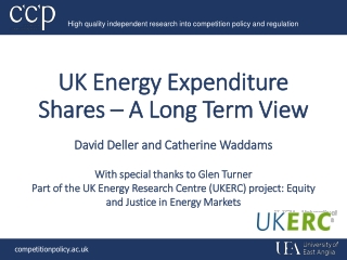 UK Energy Expenditure Shares – A Long Term View