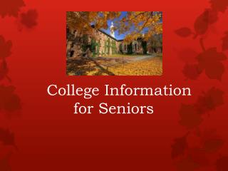 College Information for Seniors