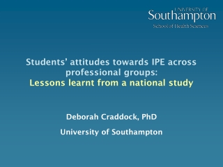 Students’ attitudes towards IPE across professional groups: Lessons learnt from a national study