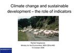 Climate change and sustainable development the role of indicators