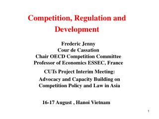 Competition, Regulation and Development