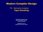 Modern Compiler Design
