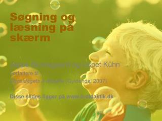 Søgning og læsning på skærm