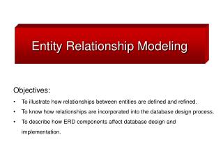 Entity Relationship Modeling