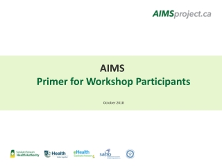 AIMS Primer for Workshop Participants