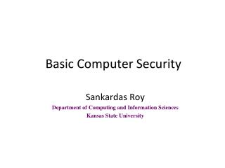 Basic Computer Security