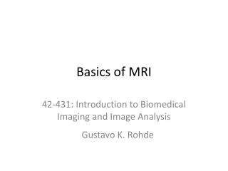 Basics of MRI