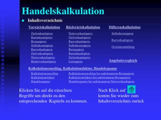 Handelskalkulation