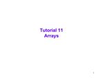 Tutorial 11 Arrays