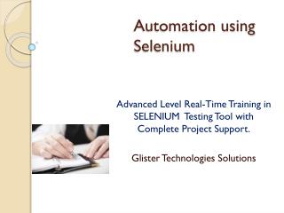 Automation using Selenium