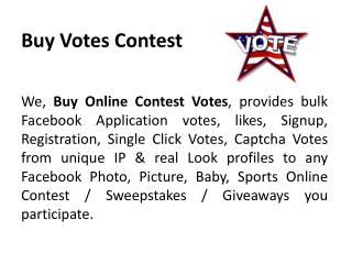 Buy Votes Contest