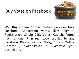 Buy Votes On Facebook