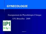 GYNECOLOGIE