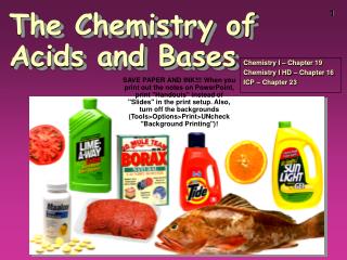 The Chemistry of Acids and Bases