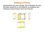 Entstehung von Prismen