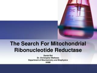 The Search For Mitochondrial Ribonucleotide Reductase