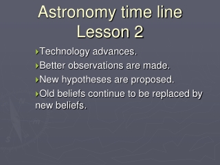 Astronomy time line Lesson 2