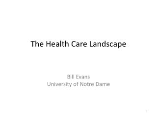 The Health Care Landscape