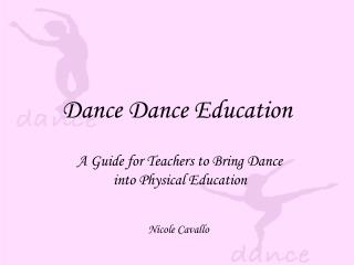 Dance Dance Education