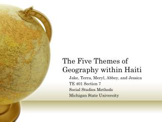 The Five Themes of Geography within Haiti