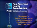 Dr Lena COENE - PAHO-OMS