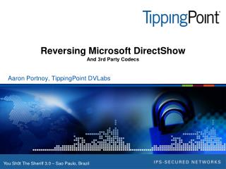 Reversing Microsoft DirectShow And 3rd Party Codecs