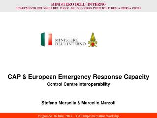 CAP & European Emergency Response Capacity Control Centre interoperability