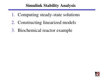 Simulink Stability Analysis