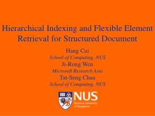 Hierarchical Indexing and Flexible Element Retrieval for Structured Document