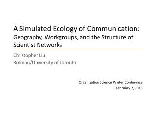 Christopher Liu Rotman /University of Toronto