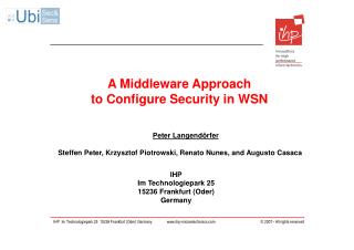 A Middleware Approach to Configure Security in WSN