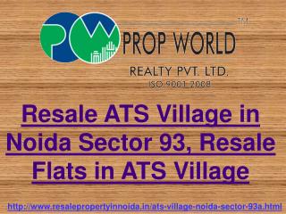 Resale ATS Village in Noida Sector 93, Resale Flats in ATS V