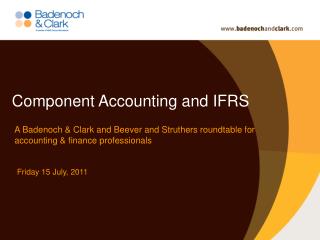 Component Accounting and IFRS