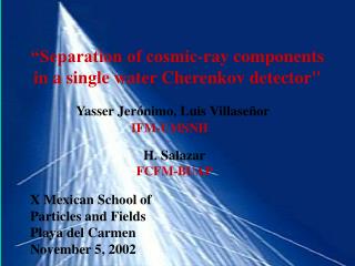 “Separation of cosmic-ray components in a single water Cherenkov detector"
