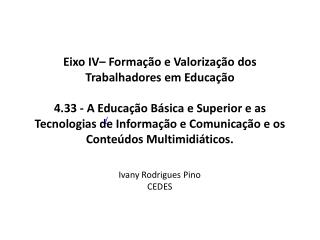 Ivany Rodrigues Pino CEDES