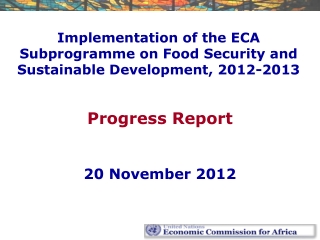 Implementation of the ECA Subprogramme on Food Security and Sustainable Development, 2012-2013