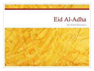 Eid Al- Adha